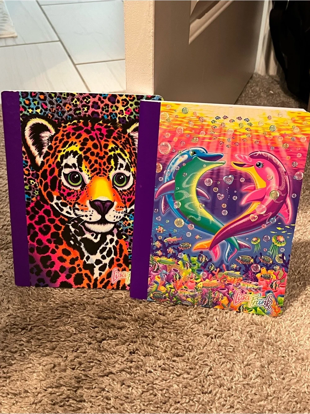 Lisa Frank Rainbow Leopard & Dolphin Composition Notebooks - Set of 2